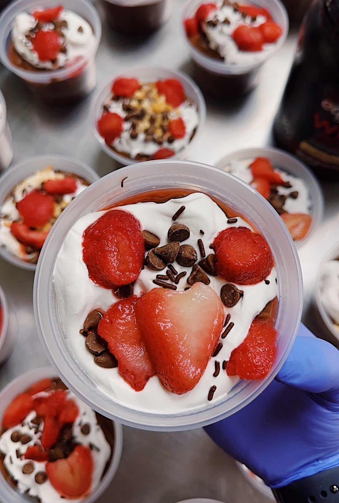 Chocolate Strawberry Protein Pudding