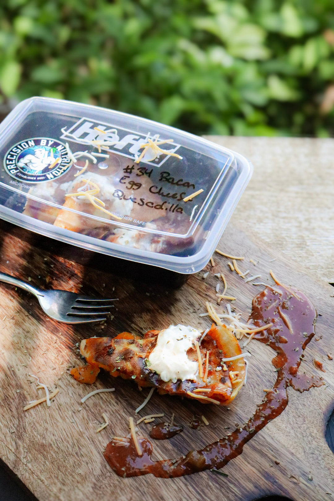 #34 - Breakfast Bacon, Egg, and Cheese Quesadilla Served with Salsa