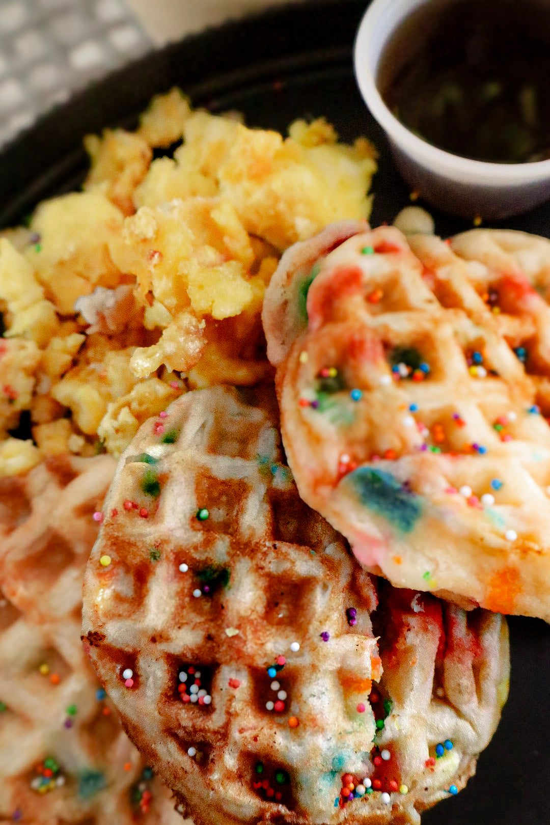 #55 - Birthday Cake Protein Waffles