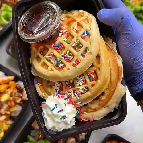 #55 - Birthday Cake Protein Waffles