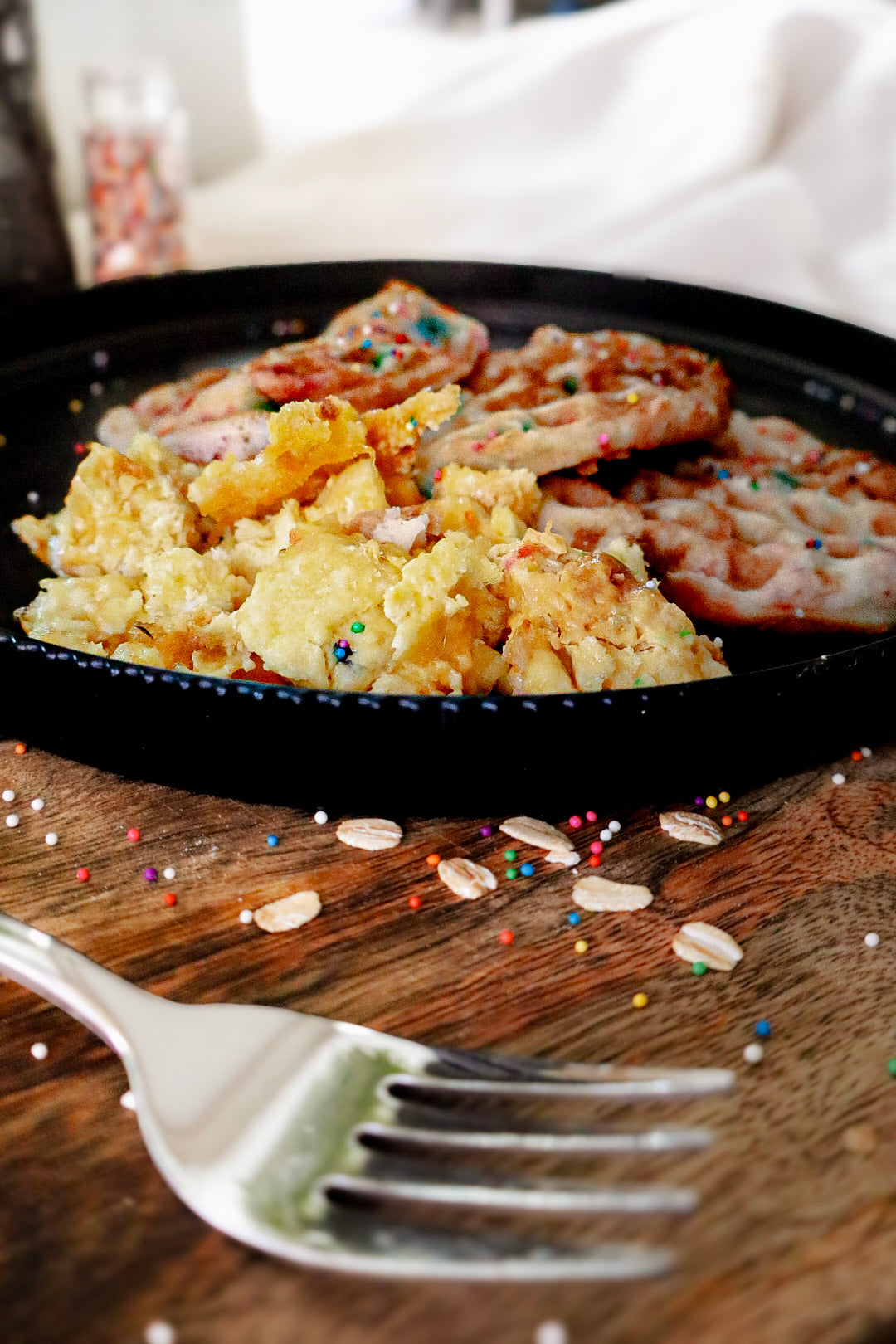 #55 - Birthday Cake Protein Waffles